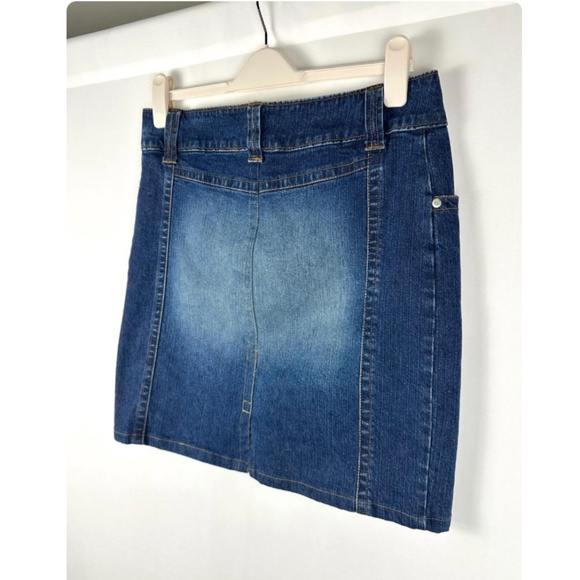 Vintage Y2K ‘Tommy Jeans’ Mini Denim Pencil Skirt in Dark Indigo Wash - Small - Picture 8 of 10